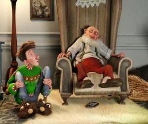 Puzzle Arthur Christmas με ο παππούς του